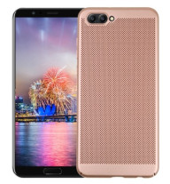 Луксозен твърд гръб ултра тънък PERFO за Huawei Y7 2018 / Huawei Y7 Prime 2018 LDN-L21 златисто розов / rose gold